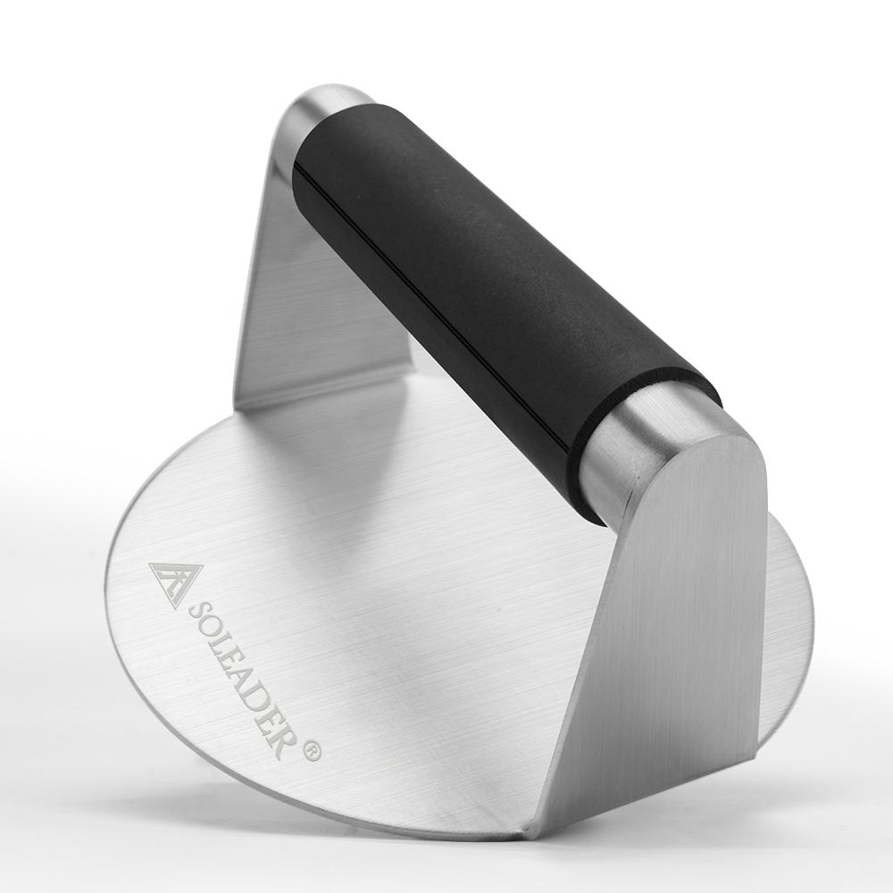 SOLEADER 5.5-Inch 304 Stainless Steel Smash Burger Press