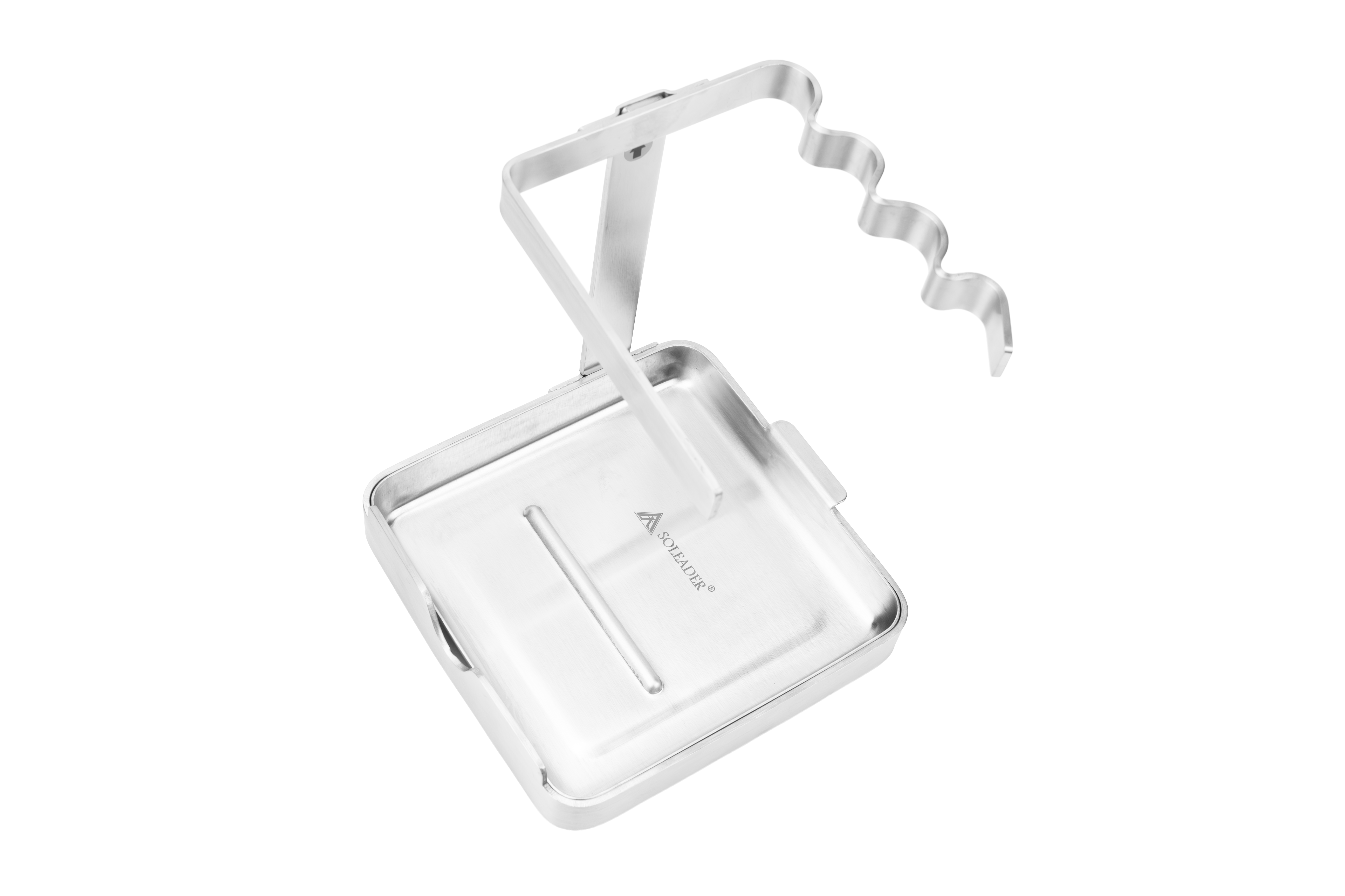 Pot Lid Holder Stainless Steel - Spoon Rest with Drip Tray Organizer