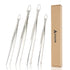 SOLEADER 4pc Precision Kitchen Tweezers with Hanging Hooks
